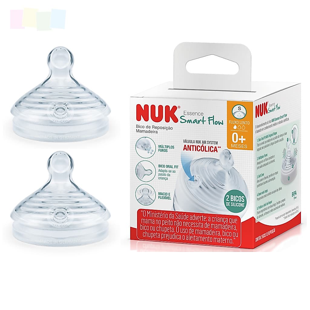 Bico Ortodôntico 0+ S Fluxo Lento Válvula Air System Múltiplos Furos Oral Fit Soft Zone Base Larga