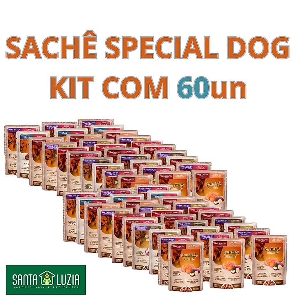 SACHE SPECIAL DOG KIT COM 60 UNIDADES