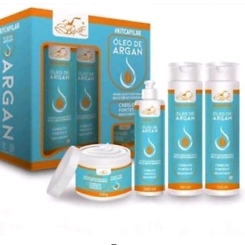 Kit Capilar Óleo de Argan Belkit 4 Produtos (Shampoo, Condicionador, Máscara e Leave-In)