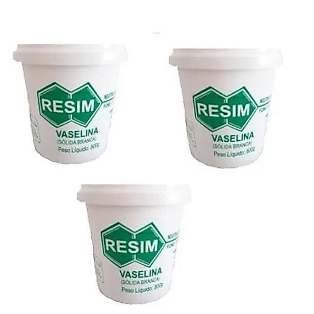 3 UNIDADES Vaselina Solida Farmaceutica USP - 800gr Tatuagem Tattoo -GRAU ALIMENTICIO HIDRATANTE