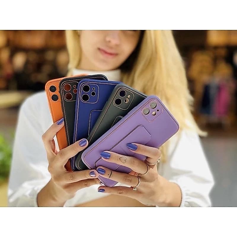 CAPA COM SUPORTE DE LUXO ANTIPACTO PARA IPHONE 7/8PLUS XR 11 12 12PROMAX 13 13PRO 13PROMAX 14 14PRO 14MAX 14PROMAX