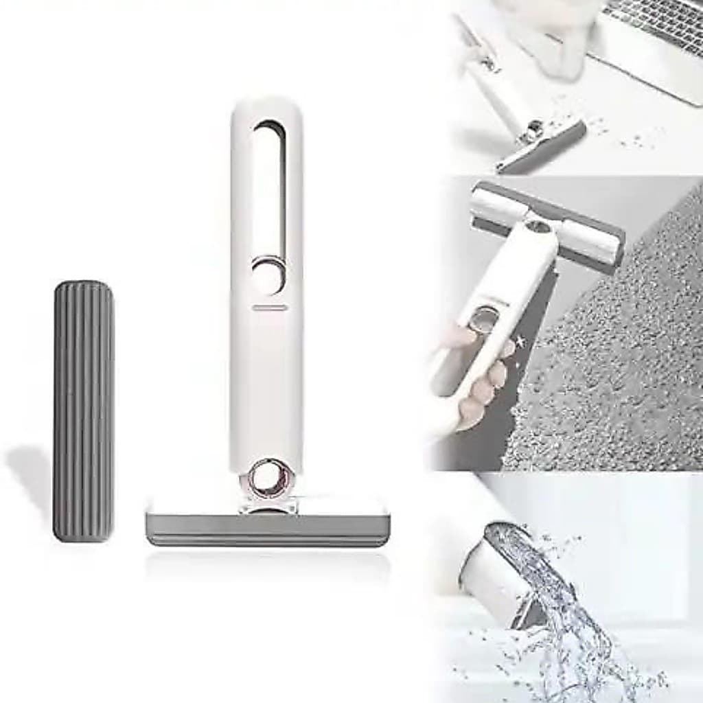 Mini Mop Rodo Esfregão Absorvente Portátil Limpeza Multifuncional Mesa Janela Com Refil