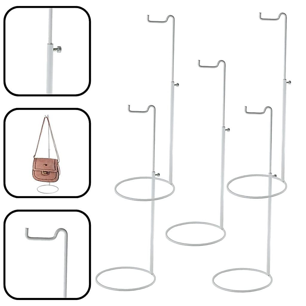 Kit 5 Expositor Porta Bolsa Para Vitrine Balcão Em Lojas - Branco