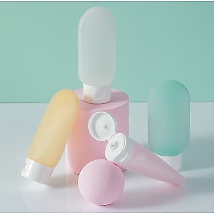 3pcs De Shampoo Essência Portátil Gel Ducha Pode Transportar Recipientes De Cosméticos Planos