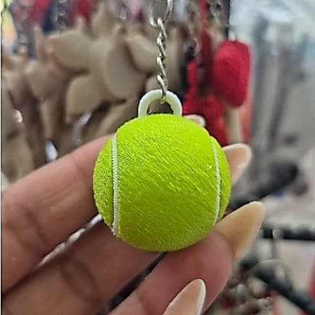 Chaveiro bola de tênis/esporte/acessórios