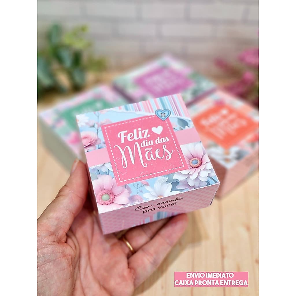 Caixa Porta Bombom/Docinho Feliz Dia das Mães Floral, Mimo, Lembrancinhas (Não Acompanha Chocolates). Envio Imediato.