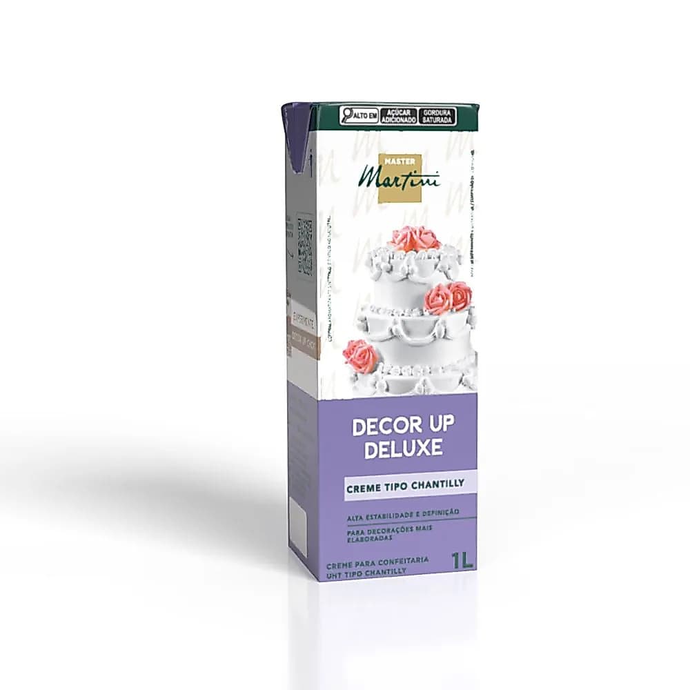Creme Tipo Chantilly Decor Up Deluxe 1L Master Martini | Alta Estabilidade | Ideal para Coberturas e Decorações