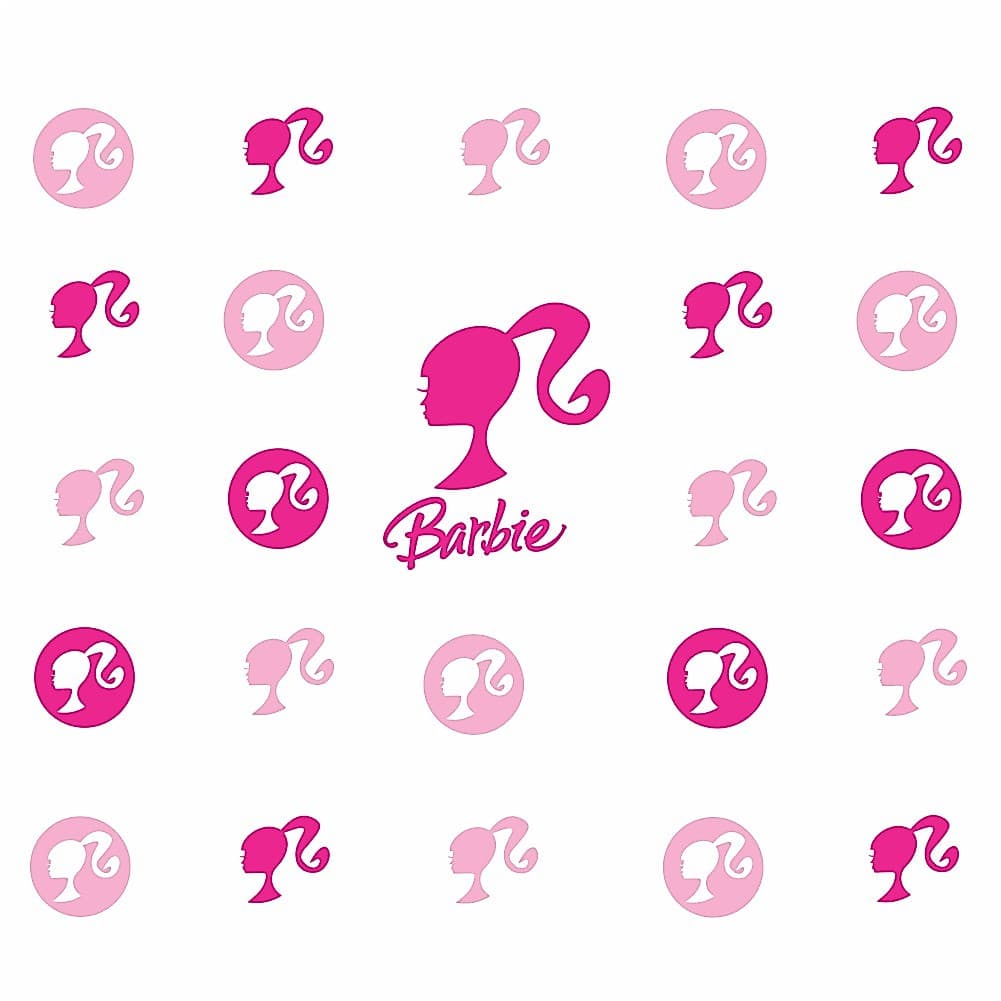 Adesivos de Carro Barbie Para Decoração Kit C/25Un. Alta Qualidade Acessórios Carro de Menina Moto Vitrines Paredes Balcão