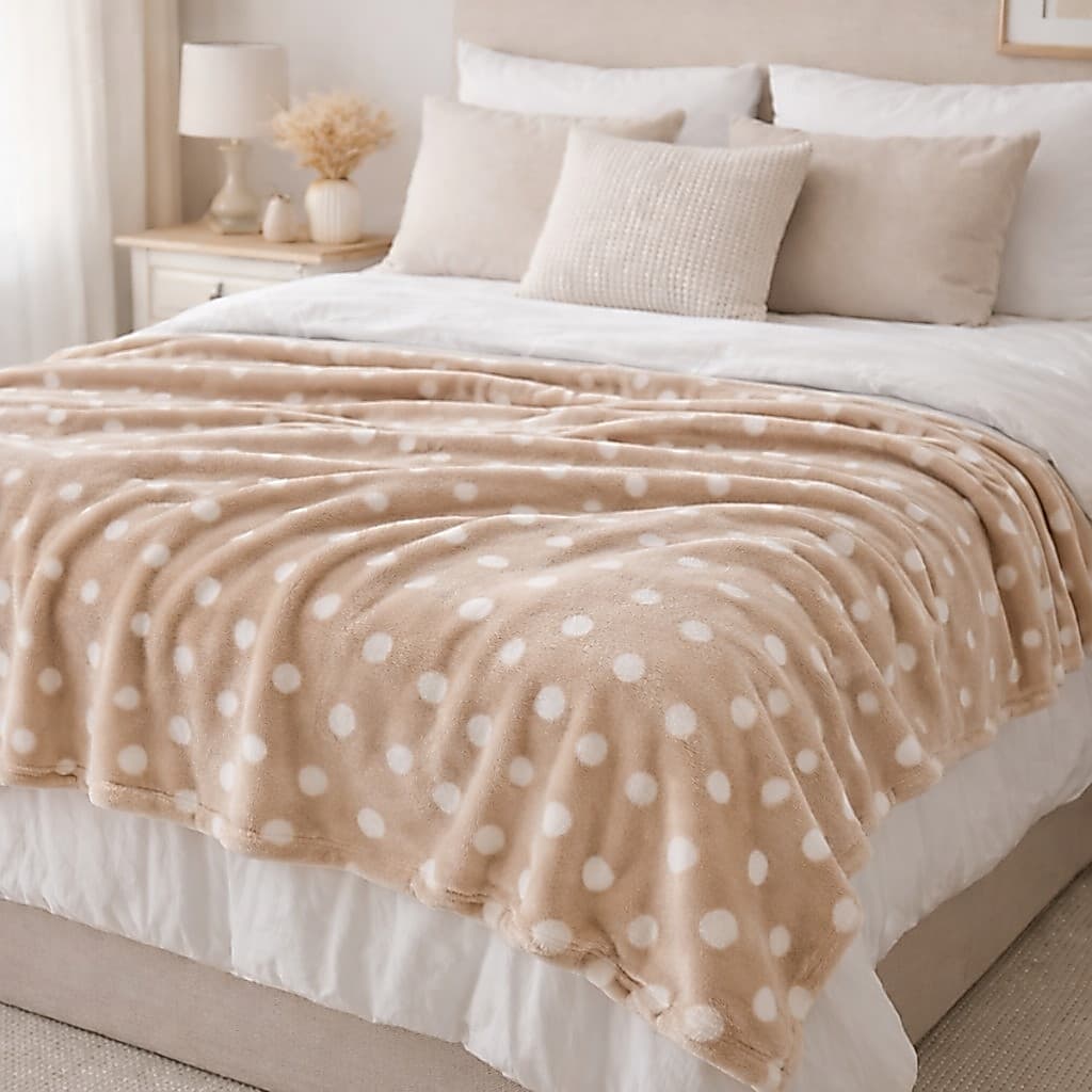 Manta Casal Soft Poá Aveludada Macia Quente Cobertor Leve Decorativa Para Cama Sofá Conforto Inverno Oferta