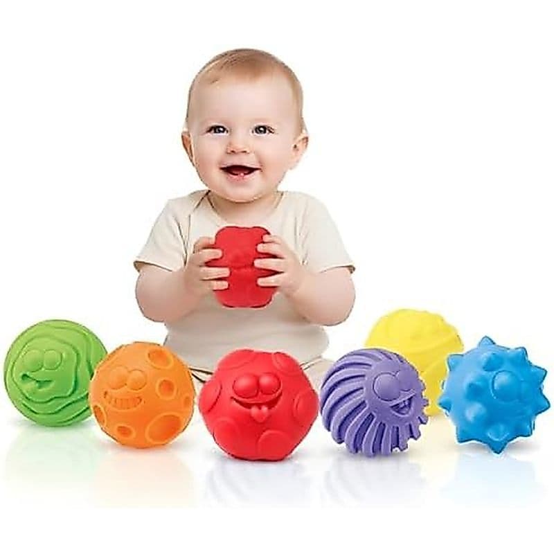 Bebê Texturizado Multi Brinquedos Sensoriais Massagem Bola Presente Conjunto BPA Livre Para Crianças 1-3 Bolas Macias Mo