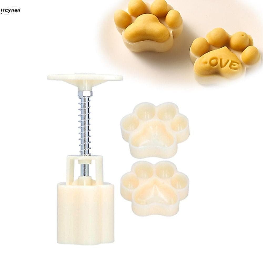 HCYNAN 3 Peças De Molde De Urso , Decorativo DIY De Fácil Liberação ABS Bolo Lunar De Limpar Com De Prensa Manual