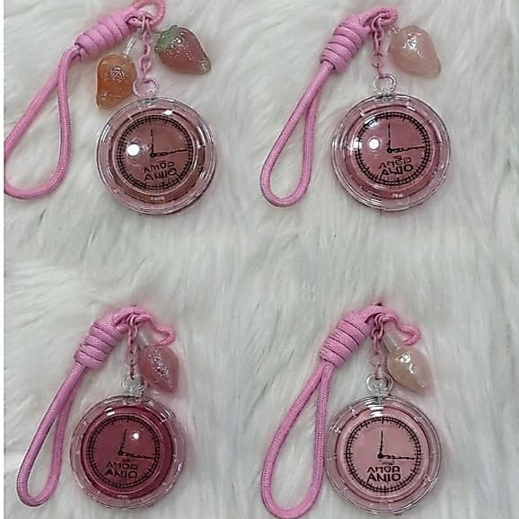 Mini Blush Maquiagem Infantil Formato Relógio E Alça De Cordão AM-KT010