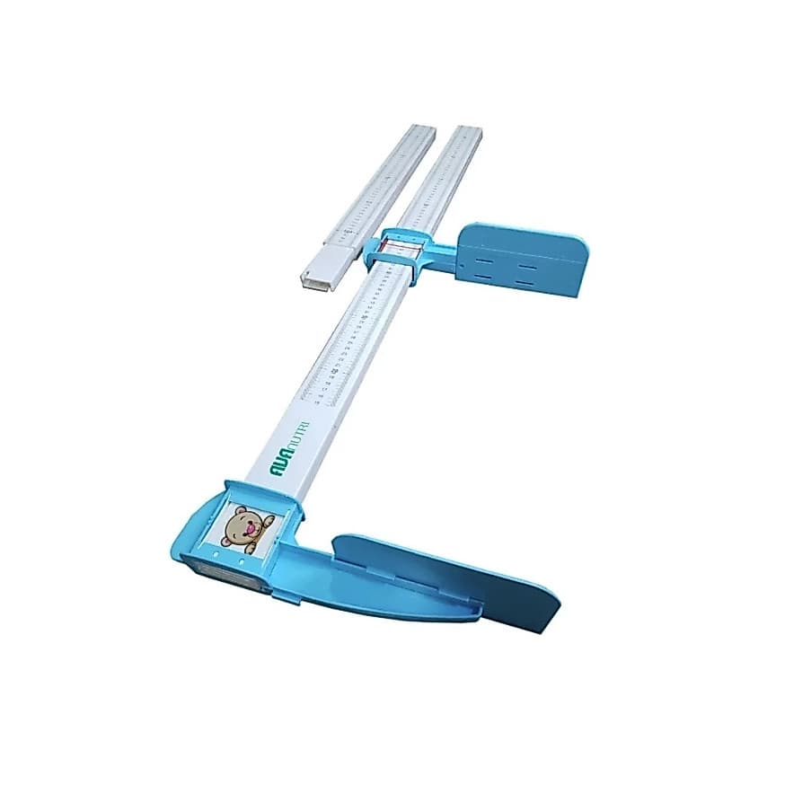 Infantômetro Portátil Horizontal - AVANUTRI- Azul, em abs É leve, transportável, higienizável
