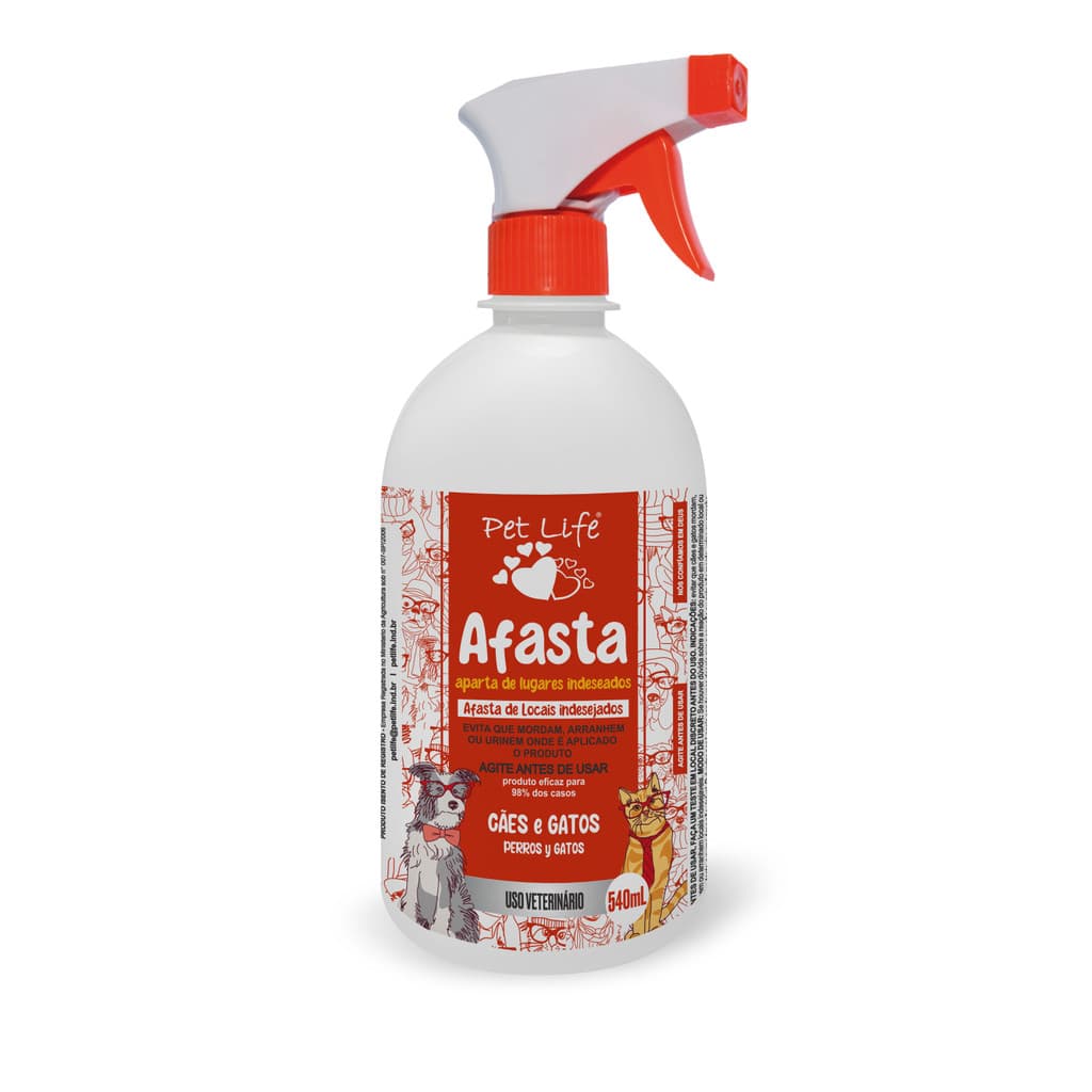 Afasta Cães e Gatos Pet Life 540mL - Spray Repelente - Adestramento