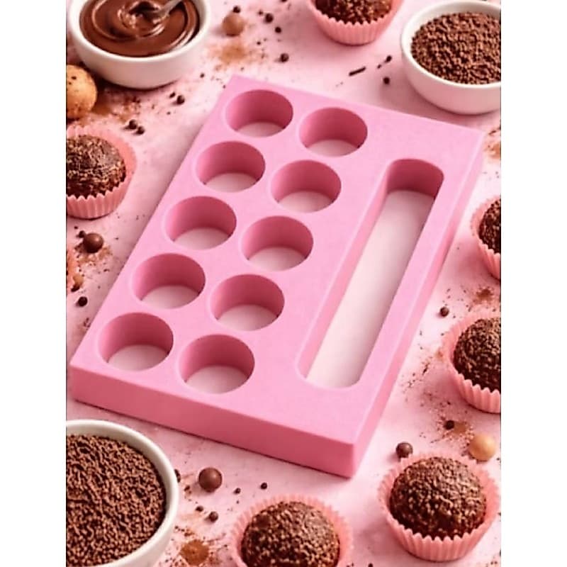 Placa Porcionadora para Brigadeiros – Capacidade para 10 brigadeiros de 15g