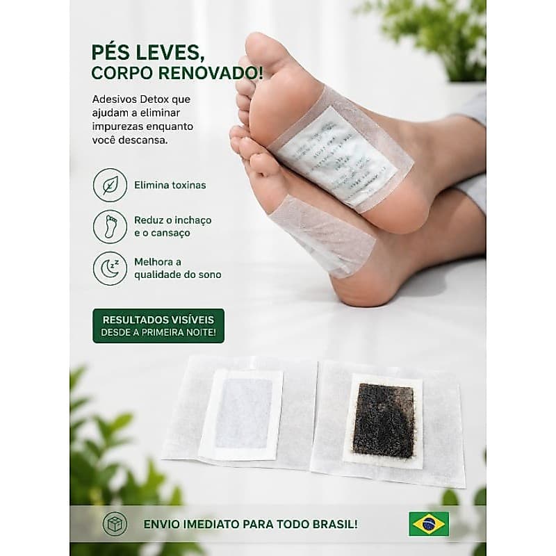 Kits 50/30/10 Adesivo Detox Noite Leve – Mais Bem-Estar, Leveza e Conforto Durante o Sono Envio- imediato