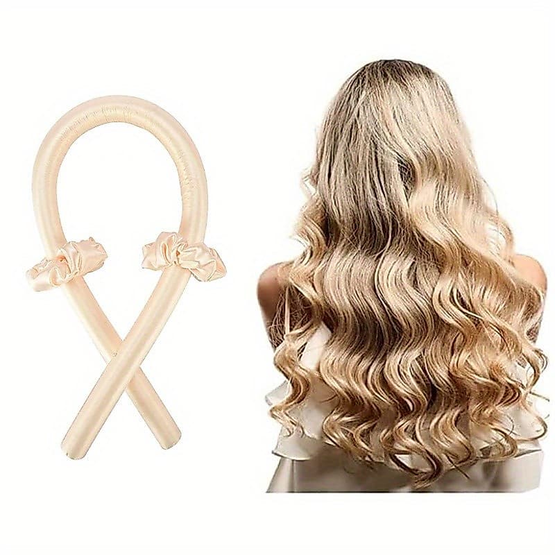 1 unidade de faixa de cabelo para ondulação sem calor, fita de seda para ondulação de cachos sem calor com presilha de c