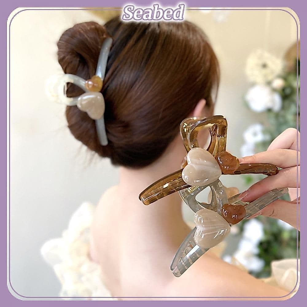 Presilha de cabelo feminina cruzada fosca, elegante e moderna, estilo francês, com grampos grandes em formato de