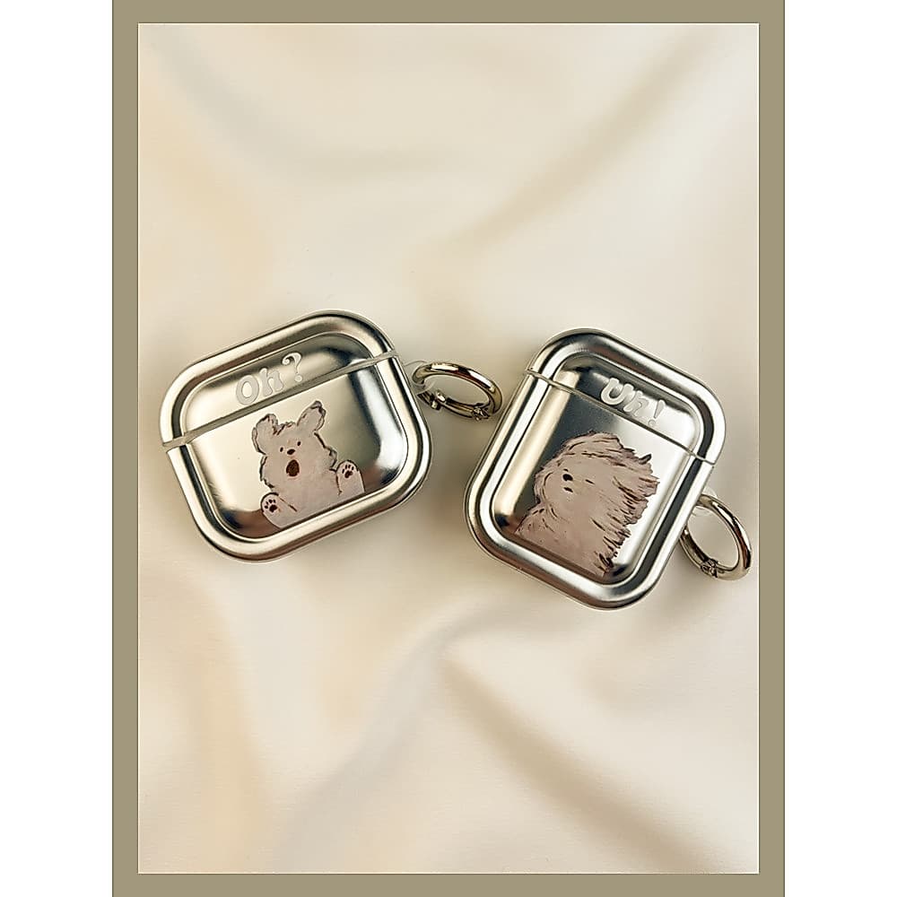 Ins Galvanoplastia Desenho Animado Pintura a Óleo Filhote de Cachorro airpods4 Capa Protetora airpod3 Adequado para Appl