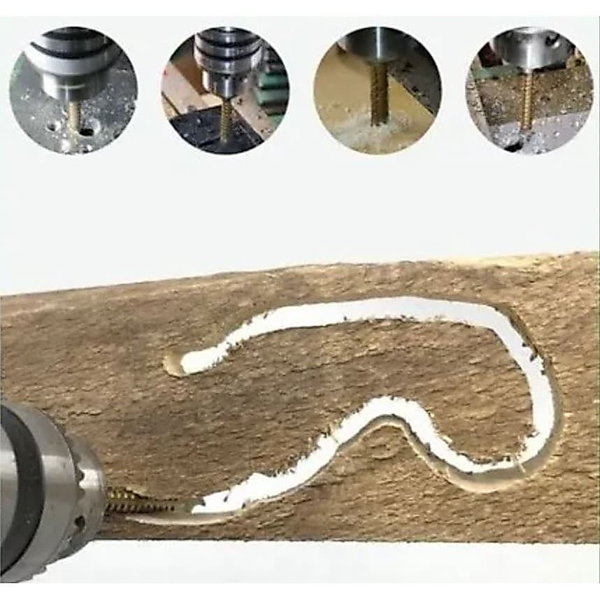 Broca Furo Corte Desbaste Lateral Aço Hss 3mm E 4mm Titânio