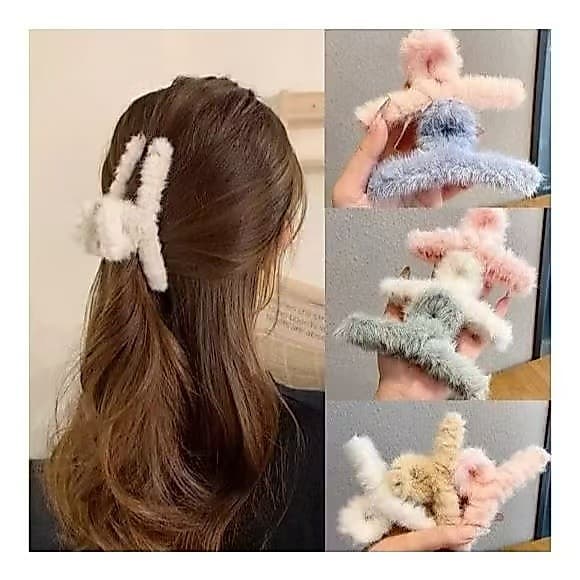 Maxi Presilha de Cabelo Pelúcia Fofa Antiderrapante