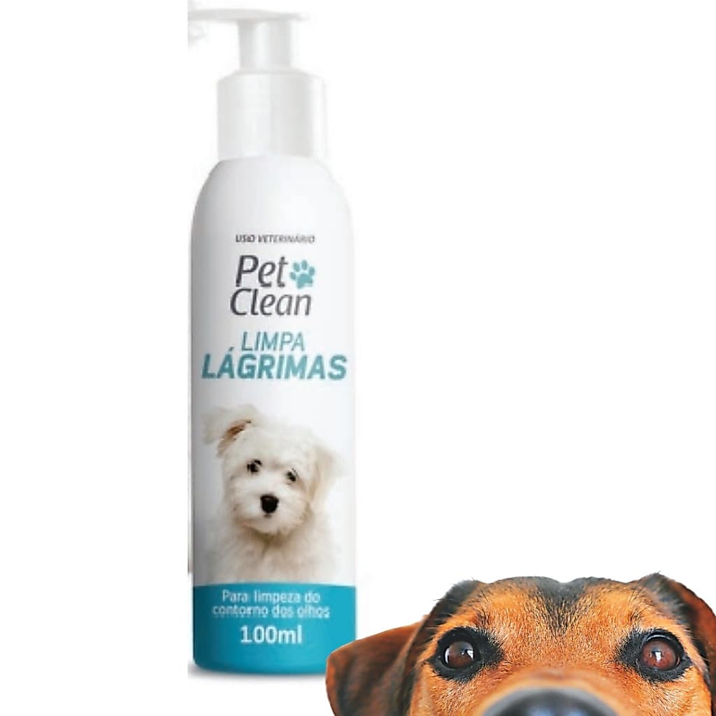 Loção Limpa Olhos Lagrima Cachorro Cão Gato PetClean 100ml