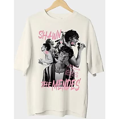 Camiseta Básica 100% Algodão Cantor Shawn Mendes Fãs Camisa Unissex Festival Brasil