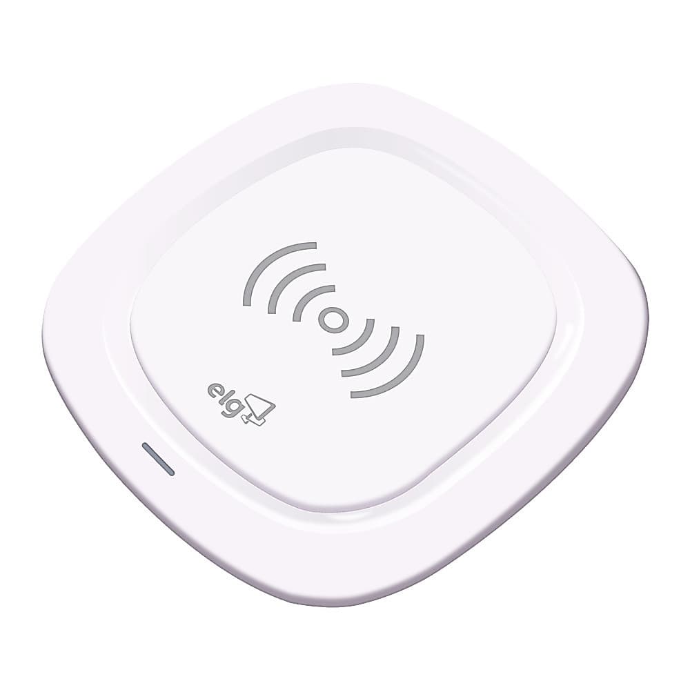 Carregador de Mesa Wireless por Indução, 5W, Compatível Qi, Antiderrapante, Branco, WQ1WH, ELG