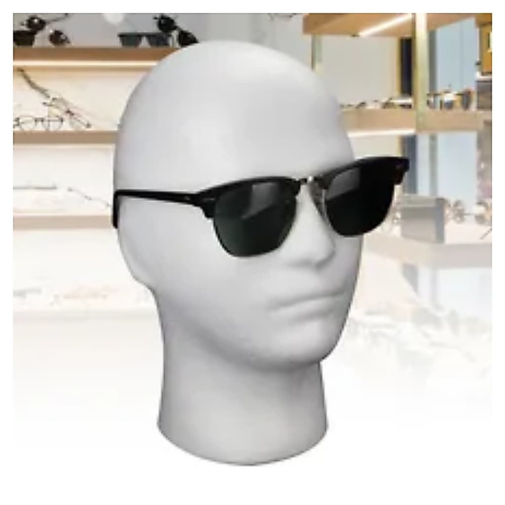 Cabeça Porta Peruca  De Isopor Manequim Masculina  - Chapéu, Óculos - Protese