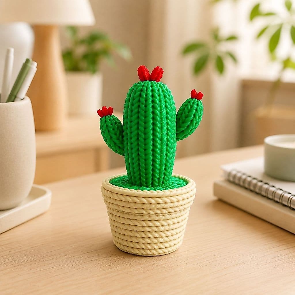 Mini Cacto Decorativo Fofo Presente Criativo Mesa Escritório
