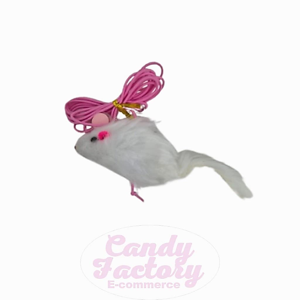 Brinquedo Pet Para Gatos Ratinho Pelúcia C/ Ventosa e Sino