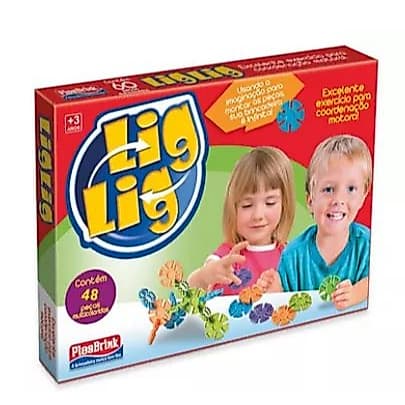 Lig Lig 48 Peças Jogo Educativo Para Montar - Plasbrink