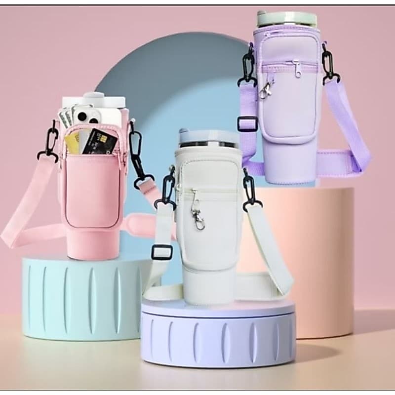 Porta Copo ou garrafa, Alça Ajustável E Bolso Em Neoprene Uso Diagonal Para O Ombro Portátil De 1,2l
