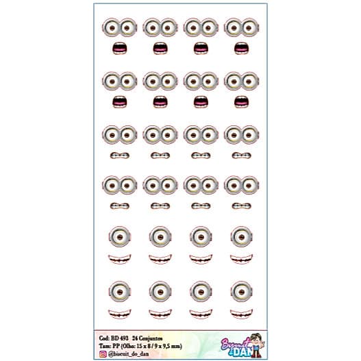 BD493 - ADESIVOS OLHOS MINIONS