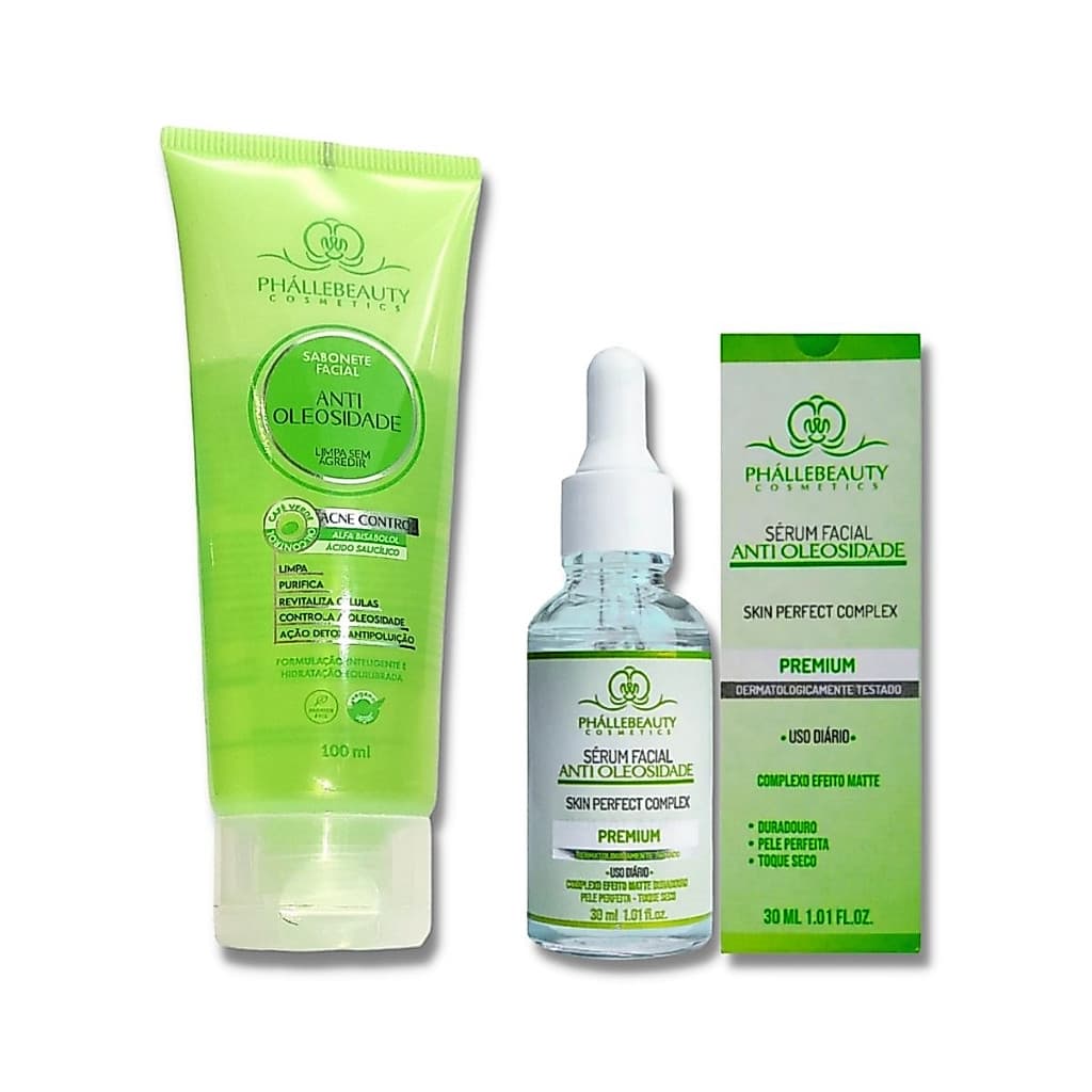 Kit Serum Sabonete Facial Antioleosidade Acne Control