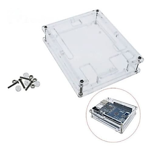 Case Arduino Uno R3 Com Parafusos Acrílico Transparente