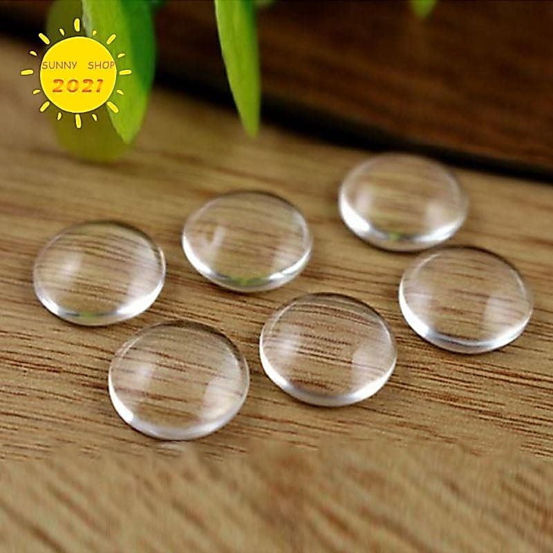 50pcs/lot 12mm Redondo De Vidro Transparente Cabochon De Alta Qualidade