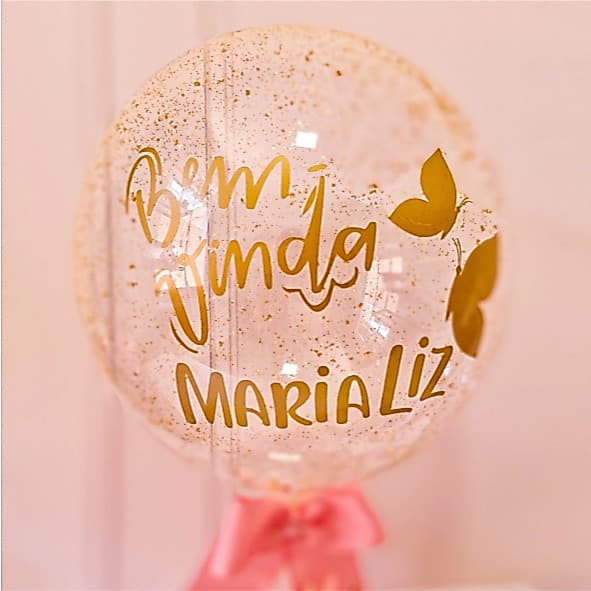 Balão Bubble 24 Polegadas Personalizado com adesivo Vinil Varias Cores