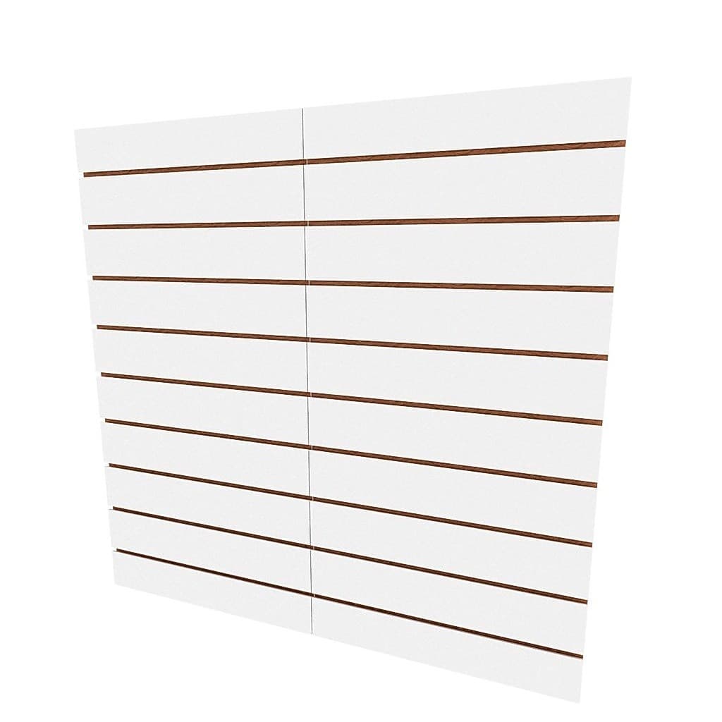 Painel canelado placa mdf canaletado 120x120 Branco E-Nichos