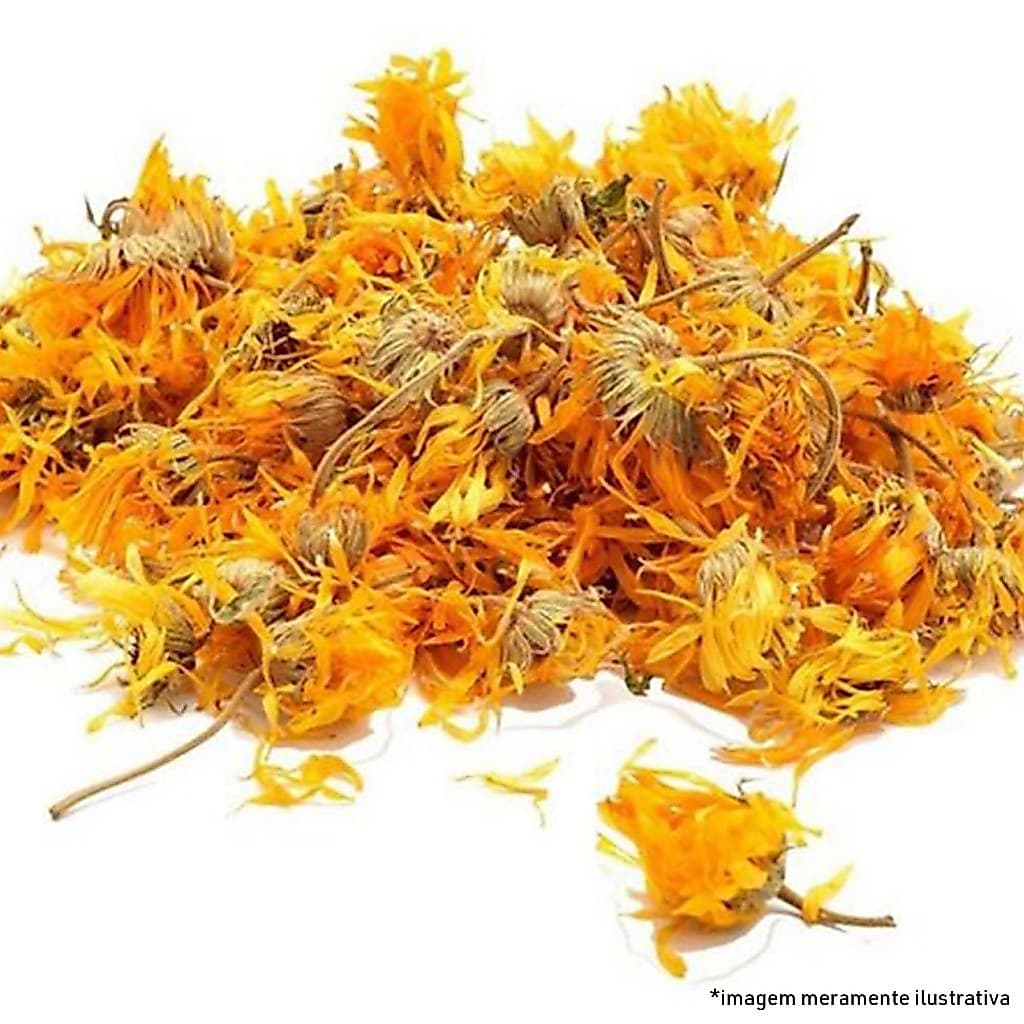 Calêndula - Erva Seca/ Erva in Natura 100g Calêndula Em Flores para Chá - Legítima