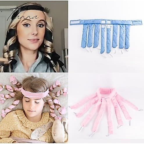 Modeladores De Cabelo Sem Calor Fita Cachos De Seda Para Crianças Rolos Macia Dormir