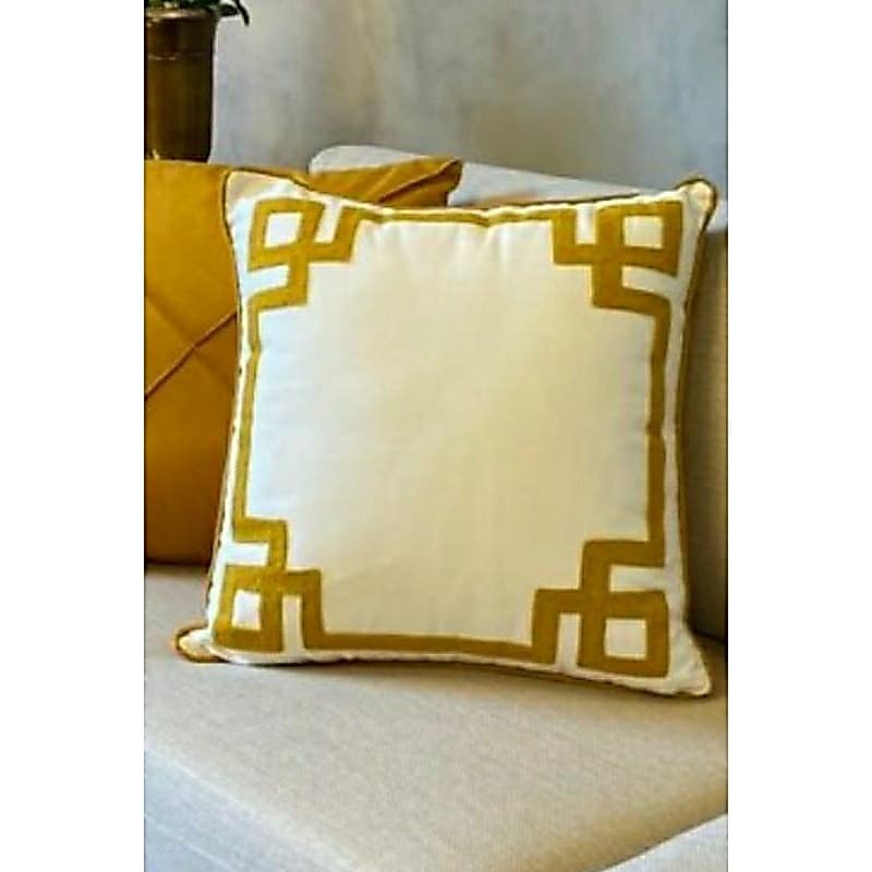 capa em linho 45x45 bordada