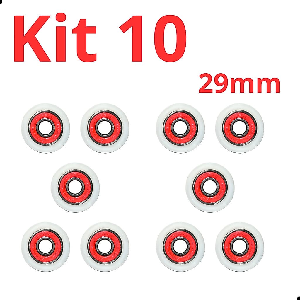 Kit 10 Calço Suporte 29mm com Rolamento 608RS Mancal Ventilador Substitui Bucha