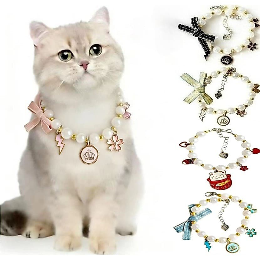 Coleira De Gato Joias Para Animais De Estimação Cachecol De Pescoço Fofo Ragdoll Gatinho Colar Ajustável