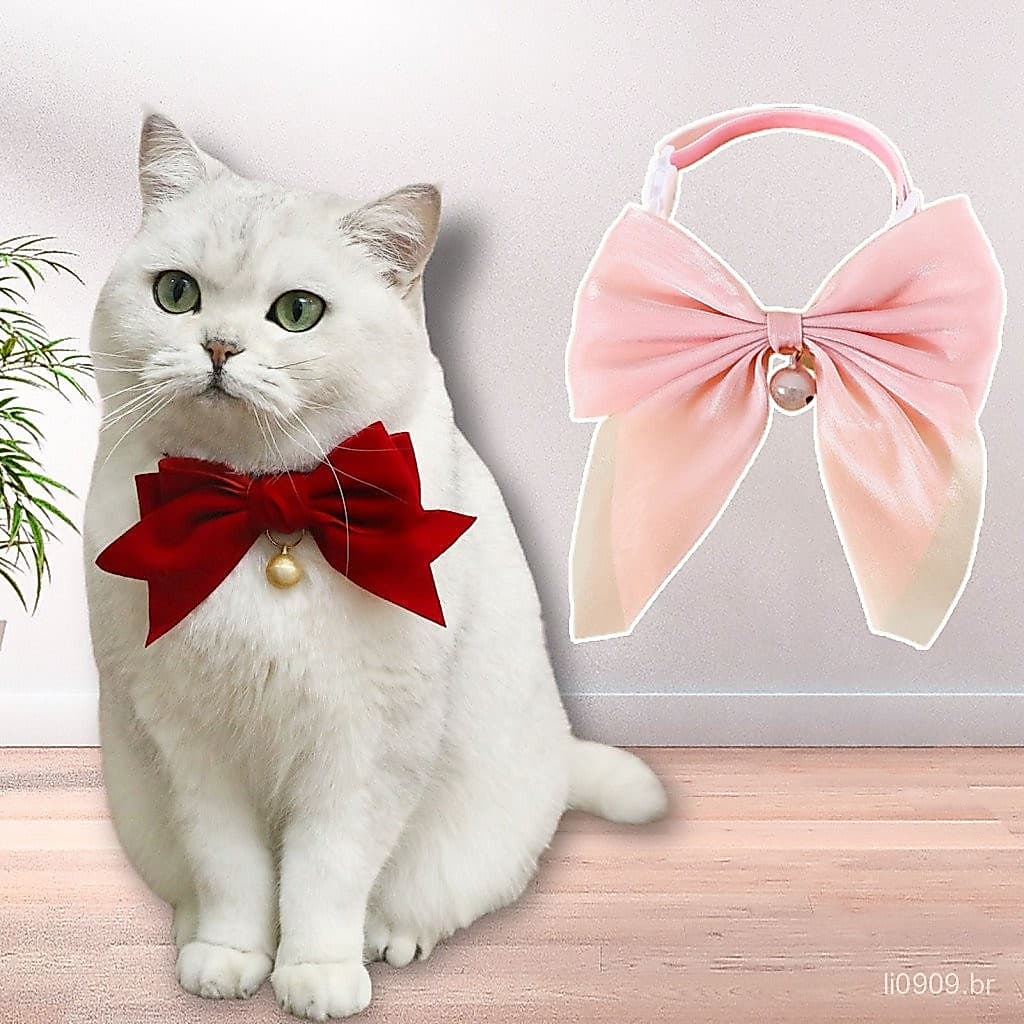 Artesanato Fino Pet Pescoço Arco Acessórios Para Animais De Estimação Gatinho Gato Veludo Bowknot Colar Requintado