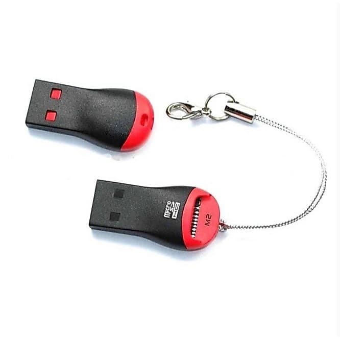Kit 2 Mini Leitor Adaptador USB Cartão Memória Mini SD Tf Micro 9402