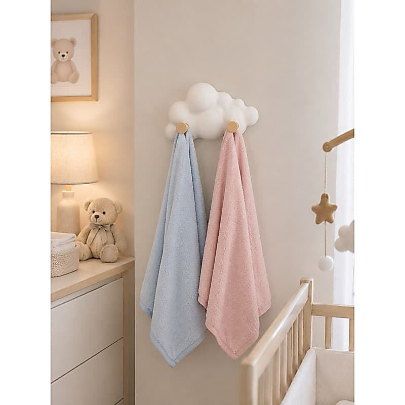 Porta Toalha Nuvem Infantil Decorativo para Quarto de Bebê COD-017