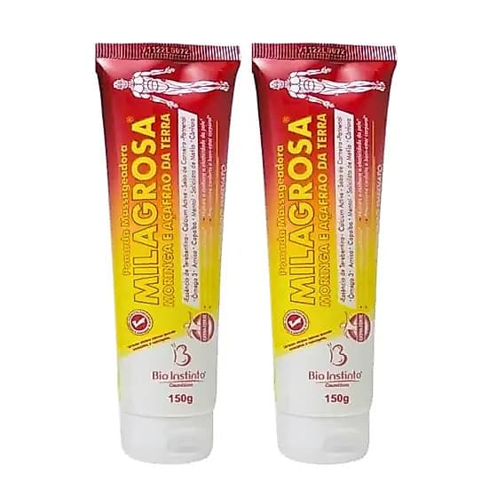 Kit 2 Pomada Massageadora Milagrosa  Bio Instinto 150g Para Dor Muscular