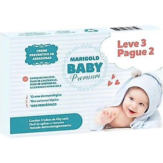 Marigold Baby Premium Creme de assadura pomada preventiva leve 3 pague 2 45gr cada