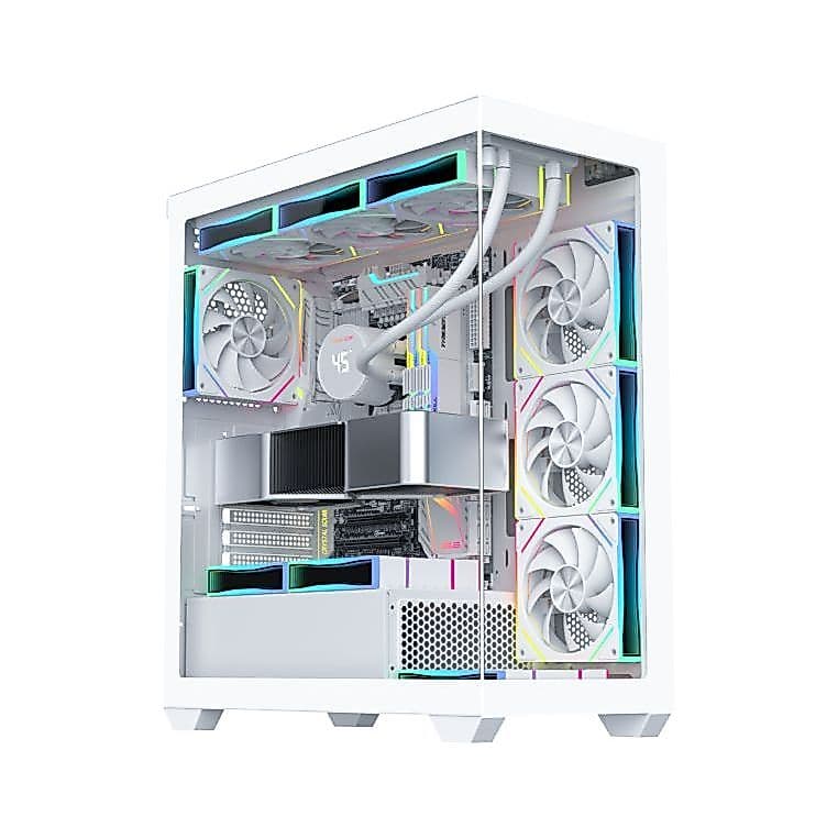 Gabinete Gamer K-mex Aquário CG-W6DY ATX Torre Branca S/ Fan